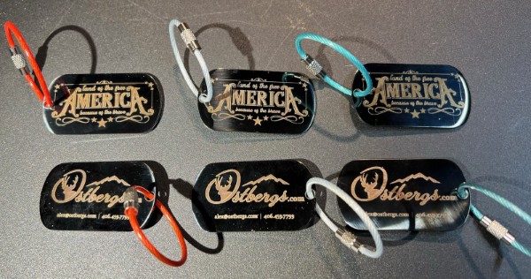 Laser engraved metal keychains