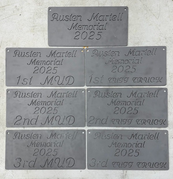 Custom plasma cut trophy plates