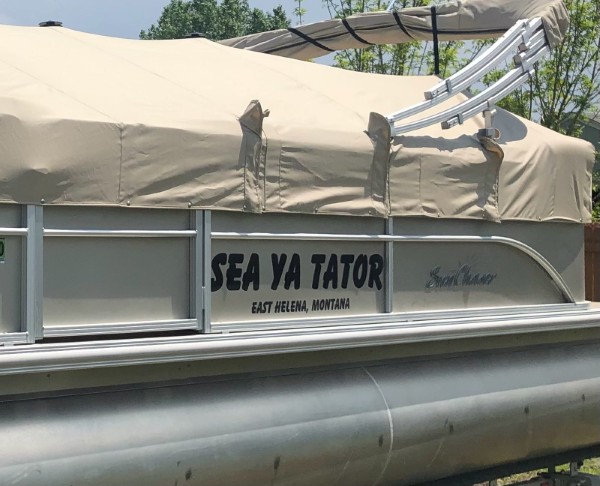 Boat name vinyl decals
