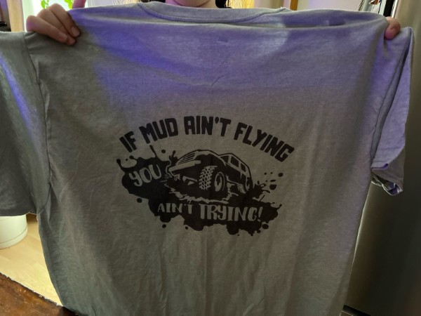 Custom shirt vinyl transfer