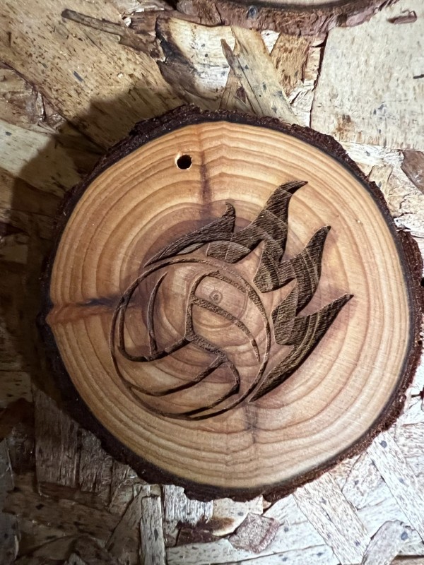 CNC wood engraving ornament
