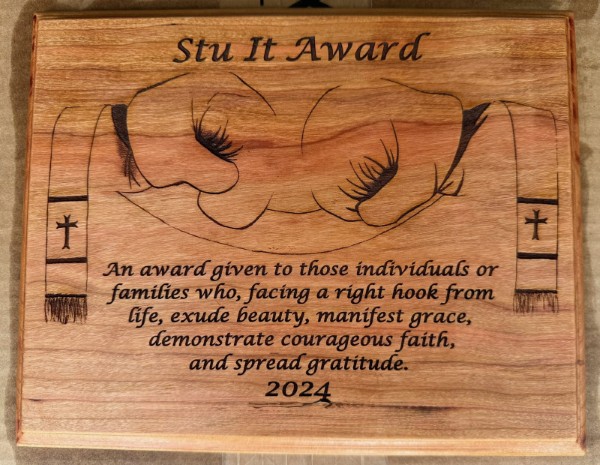 Custom engraved wooden plaque